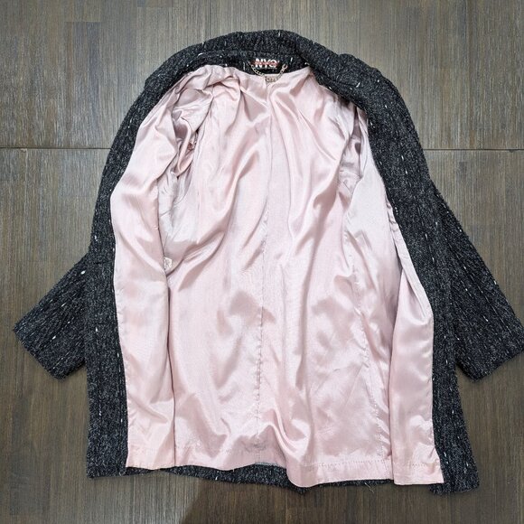 New York Girl | NYG | Vintage 1980's Speckled Wool Double Breasted Pea Coat - Picture 5 of 8